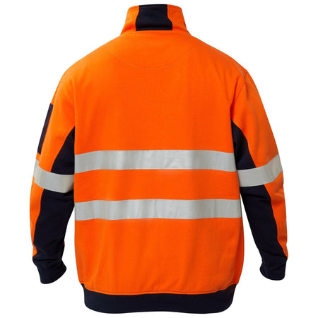 Workcraft Hi Vis Half Zip Cotton Reflective Pullover (WT8018) - Ace Workwear