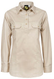 Workcraft Ladies Lightweight Long Sleeve Closed Front Cotton Drill Shirt (WSL505)