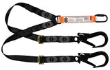 LINQ Elite Double Leg Shock Absorbing 2M Adjustable Lanyard with Hardware KD & ST X2 (WLA2KDST) Double Adjustable Lanyard, signprice LINQ - Ace Workwear