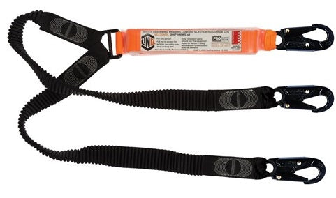 LINQ Elite Double Leg Elasticated Lanyard with Hardware SN X3 (WLE2SNSN) Double Elasticated Lanyard, signprice LINQ - Ace Workwear