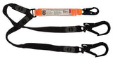 LINQ Elite Double Leg Elasticated Lanyard with Hardware SN & ST X2 (WLE2SNST) Double Elasticated Lanyard, signprice LINQ - Ace Workwear