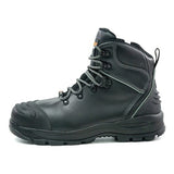 Bison XT Ankle Lace Up Zip Sided Boot - Black (XTLZBK) Zip Sided Safety Boots Bison - Ace Workwear