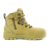 Bison XT Ankle Lace Up Zip Sided Boot - Wheat (XTLZWHE) Zip Sided Safety Boots Bison - Ace Workwear
