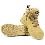 Bison XT Ankle Lace Up Zip Sided Boot - Wheat (XTLZWHE) Zip Sided Safety Boots Bison - Ace Workwear