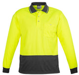 Syzmik Unisex Hi Vis Basic Spliced Polo - Long Sleeve (ZH232) - Ace Workwear (4410806829190)