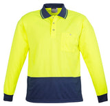 Syzmik Unisex Hi Vis Basic Spliced Polo - Long Sleeve (ZH232) - Ace Workwear (4410806829190)