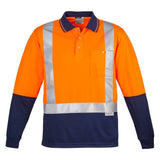 Syzmik Mens Hi Vis Spliced Polo - Long Sleeve Shoulder Taped (ZH234)