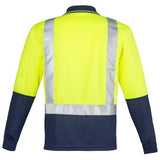 Syzmik Mens Hi Vis Spliced Polo - Long Sleeve Shoulder Taped (ZH234)