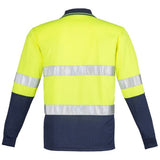 Syzmik Mens Hi Vis Spliced Polo - Long Sleeve Hoop Taped (ZH235)