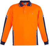 Syzmik Hi Vis Mens Squad Polo Long Sleeve (ZH238) - Ace Workwear (10465492877)