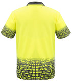 Syzmik Hi Vis Mens Tracks Polo Shirt Short Sleeve (ZH300) - Ace Workwear (10294539661)