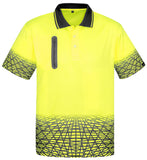 Syzmik Hi Vis Mens Tracks Polo Shirt Short Sleeve (ZH300) - Ace Workwear (10294539661)