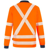 Syzmik Unisex Hi Vis Segmented X Back NSW Rail Polo With Tape (ZH690)