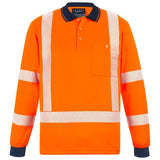 Syzmik Unisex Hi Vis Segmented X Back NSW Rail Polo With Tape (ZH690)