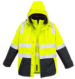 Syzmik Mens Hi Vis 4 in 1 Waterproof Jacket (ZJ532) - Ace Workwear (4406617276550)