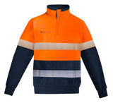 Syzmik Mens Orange Flame HRC 2 Hoop Taped 1/4 Zip Brushed Fleece (ZT150) - Ace Workwear (4410727268486)