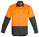Mens Hi Vis Spliced Industrial Shirt (ZW122) - Ace Workwear (1285703008300)