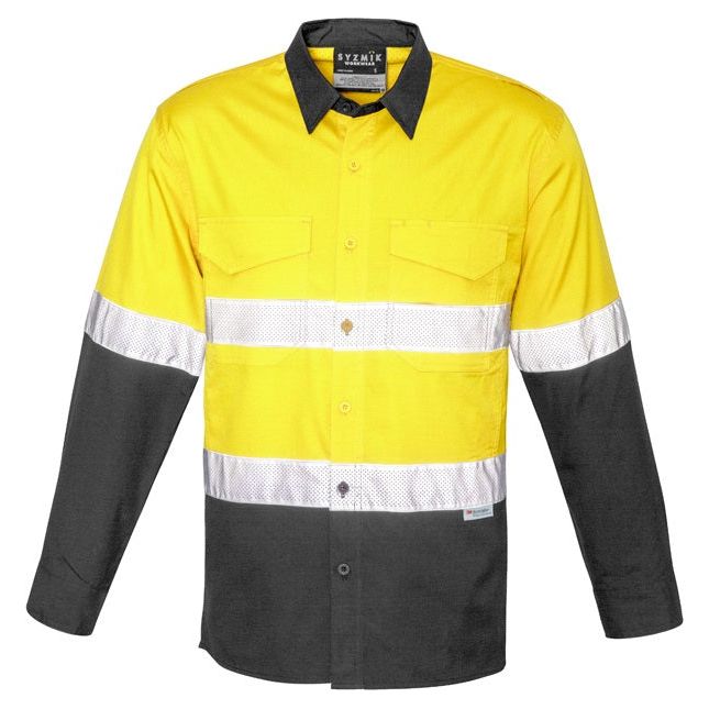 Syzmik Mens Rugged Cooling Taped Hi Vis Spliced Shirt (ZW129) – Ace ...