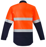 Syzmik Mens Orange Flame HRC 2 Hoop Taped Closed Front Spliced Shirt - Ace Workwear (1247176818732)