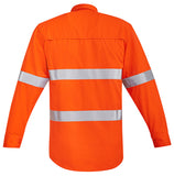 Syzmik Mens Orange Flame HRC 2 Hoop Taped Open Front Spliced Shirt - Ace Workwear (1285297668140)