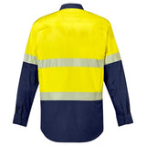 Syzmik Mens Rugged Cooling Hi Vis Segmented Tape L/S Shirt (ZW229)