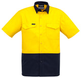 Syzmik Mens Rugged Cooling Hi Vis Spliced S/S Shirt (ZW815) - Ace Workwear (1084859973676)