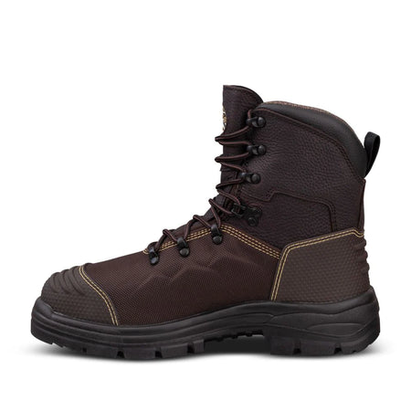 Oliver 150mm Brown Lace Up Steel Cap Safety Boot With Scuff Cap (65-490) (Pre Order) - Ace Workwear
