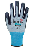 Bastion Mako - Grey HPPE/Spandex Gloves Black Micro Foam Flex Nitrile Coating - Carton (120 Pairs) (BSG6653) Cut Resistant Gloves Bastion - Ace Workwear