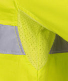 Hi Vis Cotton Drill Shirt with Reflective Tape Short Sleeve (C94) Hi Vis Shirts With Tape Blue Whale - Ace Workwear