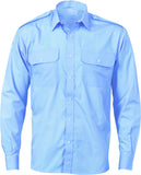 DNC Epaulette Polyester & Cotton Work Shirt Long Sleeve (3214) Industrial Shirts DNC Workwear - Ace Workwear