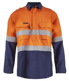 Workcraft Torrent HRC2 Mens Hi Vis Two Tone Close Front Shirt with Gusset Sleeves and FR Reflective Tape (FSV015) - Ace Workwear (4408779866246)