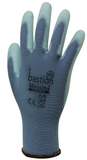 Bastion Messina - Grey Nylon Glove Polyurethane Coating - Carton (120 Pairs) (BSG4312) Synthetic Dipped Gloves Bastion - Ace Workwear