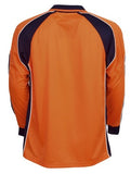 Hi Vis Micro Mesh Side Panel Polo Long Sleeve (P86) Hi Vis Polo With Designs Blue Whale - Ace Workwear