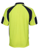 Hi Vis Micro Mesh Side Panel Polo Short Sleeve (P87) Hi Vis Polo With Designs Blue Whale - Ace Workwear