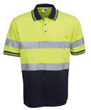 Hi Vis Micro Mesh Polo with Reflective Tape Short Sleeve (P92) Hi Vis Polo With Tape Blue Whale - Ace Workwear