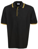 Pique Mens Polo with Striped Collar and Cuff (P51) Plain Polos, signprice Blue Whale - Ace Workwear