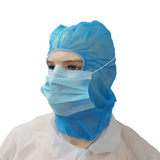Polypropylene Hood with Mask - Carton (500pcs) Disposable Hair Nets Bastion - Ace Workwear
