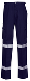 Cargo Pants With Double Hoop Reflective Tape (W93) Industrial Cargo Pants With Tape Blue Whale - Ace Workwear