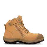 Oliver Wheat Zip Sided Lace Up Steel Cap Safety Boot With Scuff Cap (34-662) (Pre Order)
